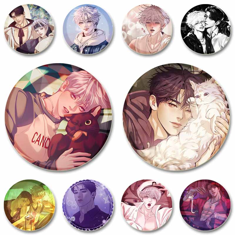 Modern Korean Lifestyle - Koreanische Manhwa Soft Button Pins BL