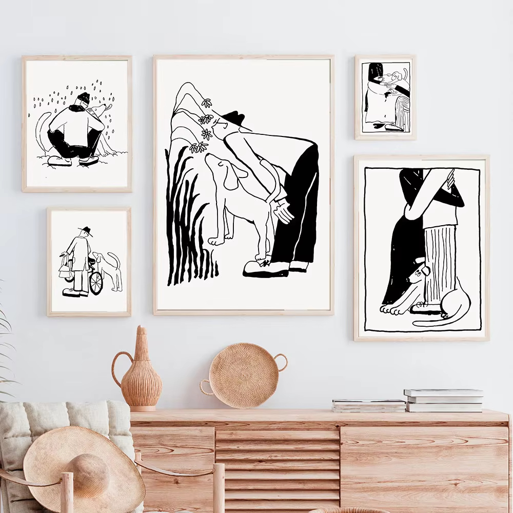 Modern Korean Lifestyle - Koreanisches Minimalistisches Lifestyle- und Liebesposter, Lustiges